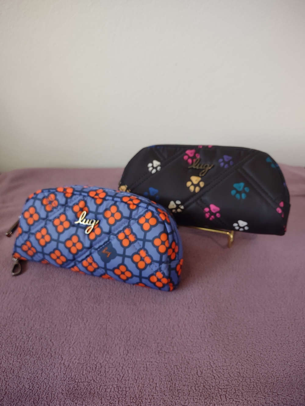 Lug Bobsled XL Eyeglass Cases Set of 2 | Floral & Paw Print